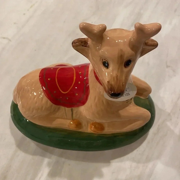 nwt anthropologie reindeer cookie jar - Picture 3 of 6